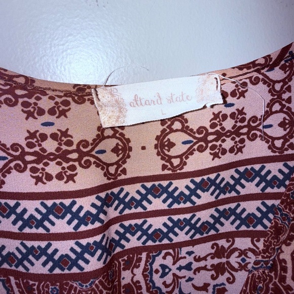Altar'd State Brown Patterned Geo Maxi Dress - Picture 5 of 8